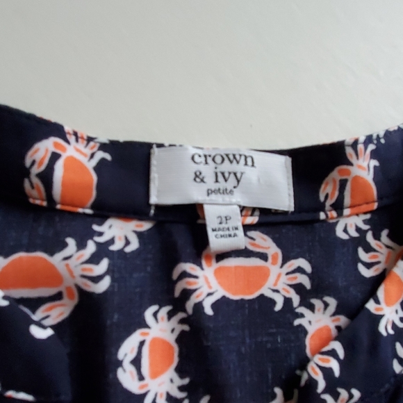 Crown & Ivy crab dress size 2p - Picture 3 of 8